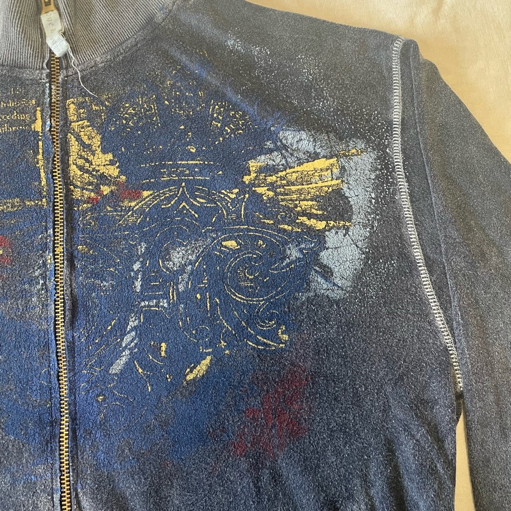 Vintage Blue Zip Up - Picture 3 of 12